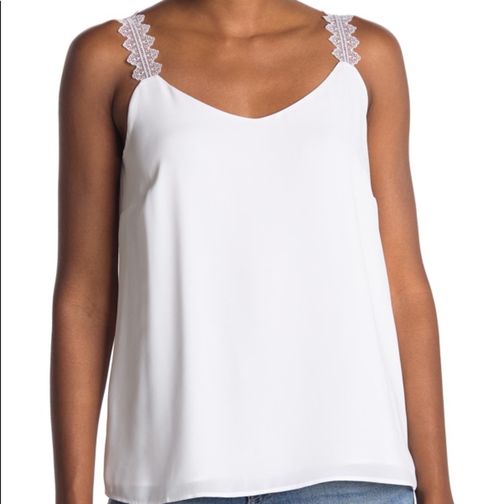 NWT White Lace Strap Tahari Tank Top